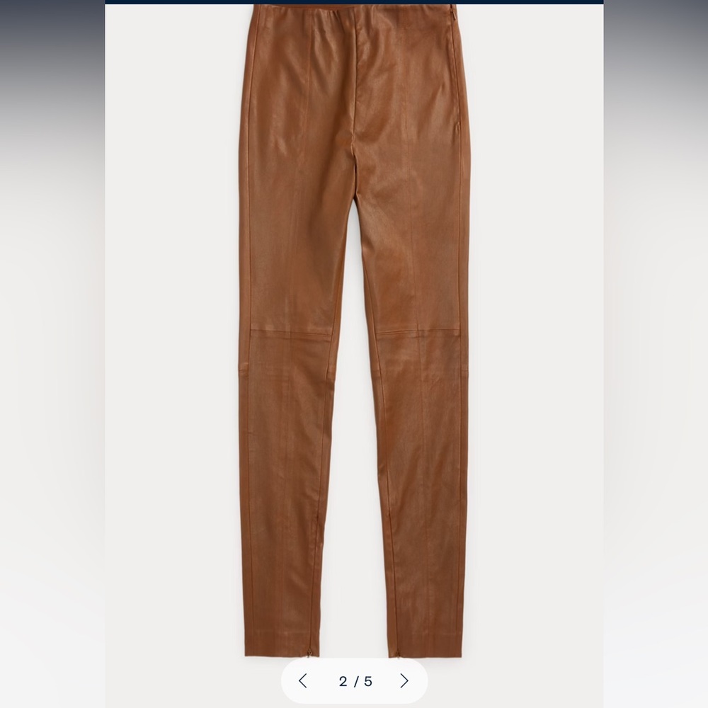 Polo leather pants in brown